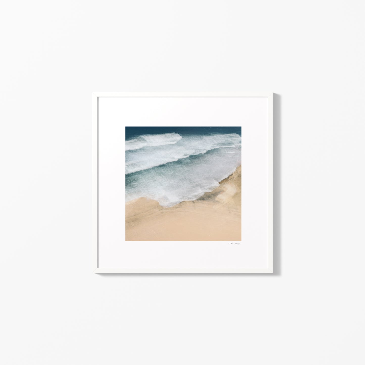 SHORELINE RHYTHM I - 4x4 Framed Print