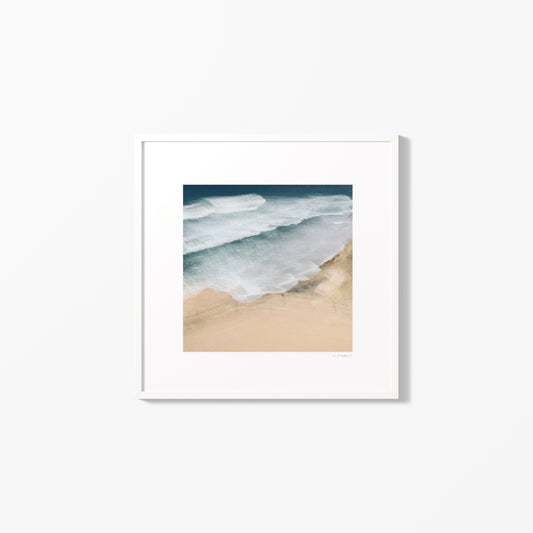SHORELINE RHYTHM I - 4x4 Framed Print
